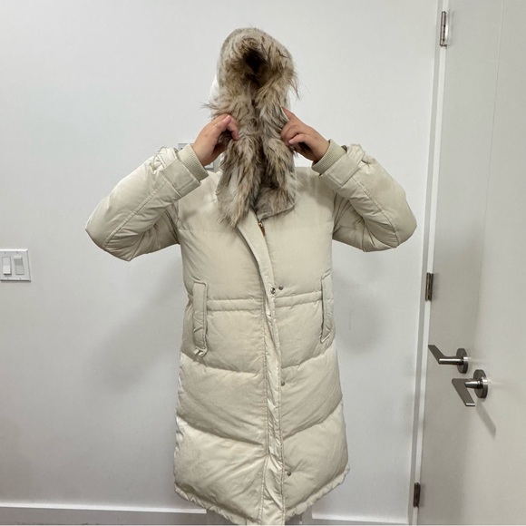 Super Puffer down Coat with Fur Hood - Picture 5 of 9